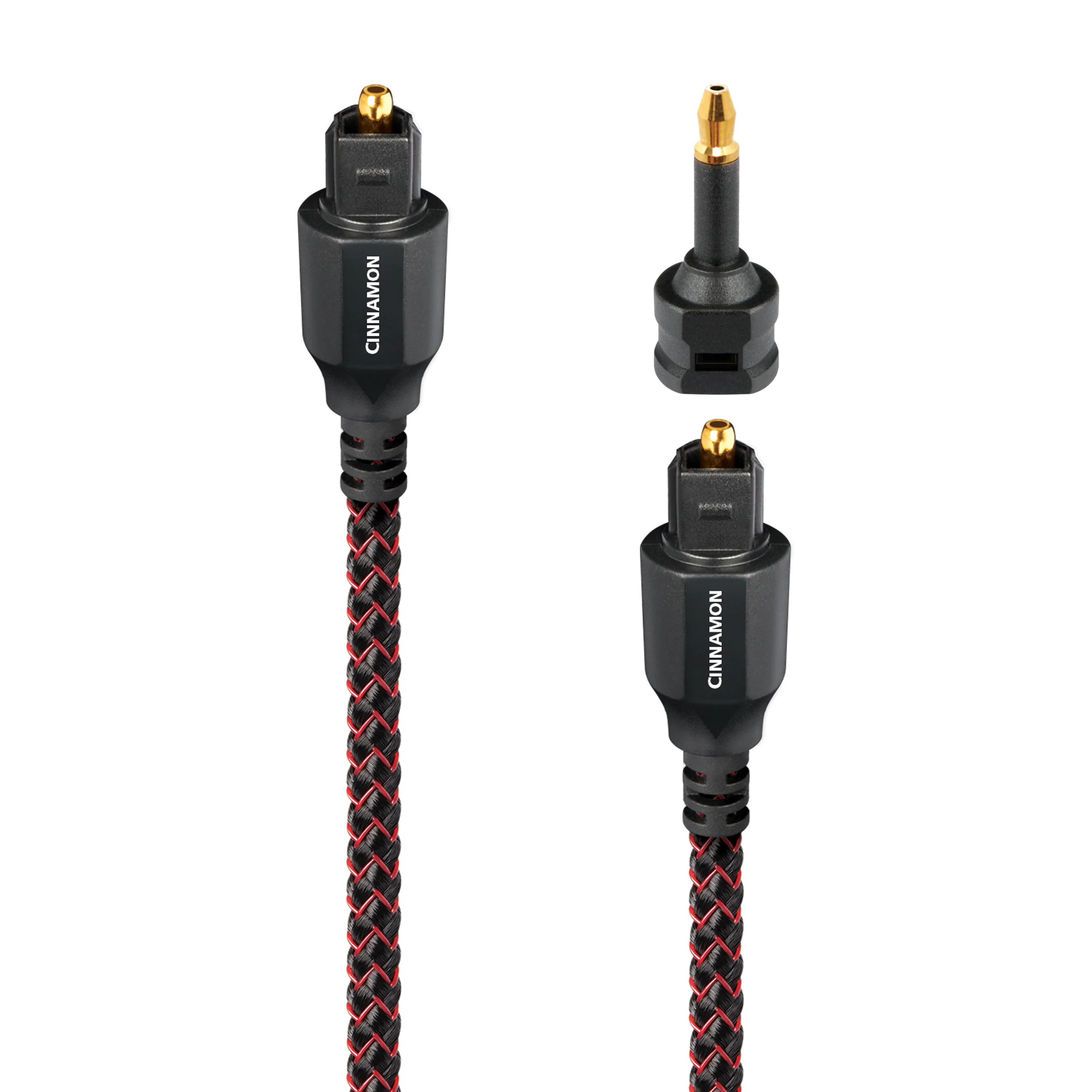 AudioQuest Cinnamon Optical i-Pack Toslink Fiber-Optic Cable + Mini-Adaptor - Installer 5-Pack