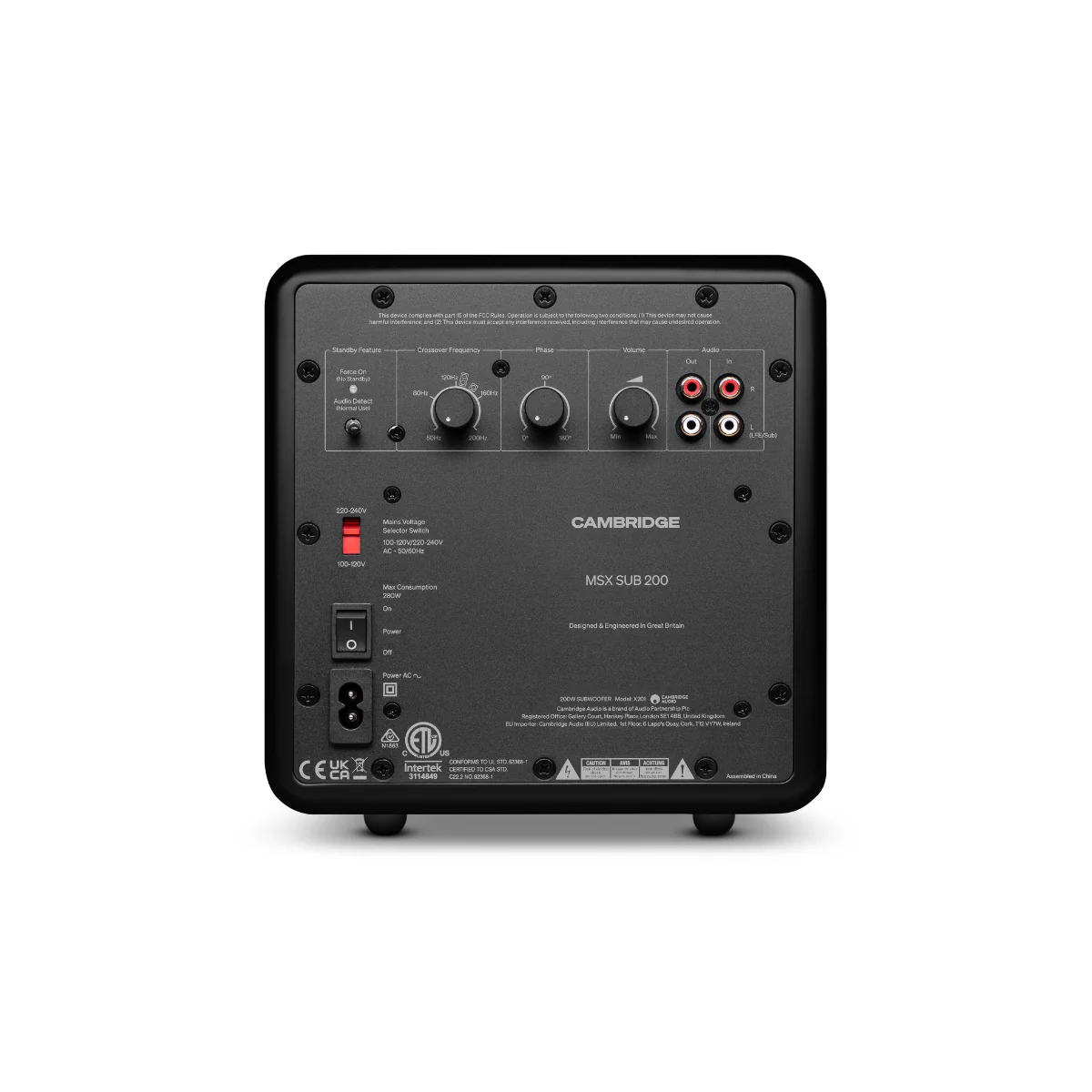 Cambridge Audio MSX Sub 200 200 Watt Active Subwoofer (Each) - Image 13
