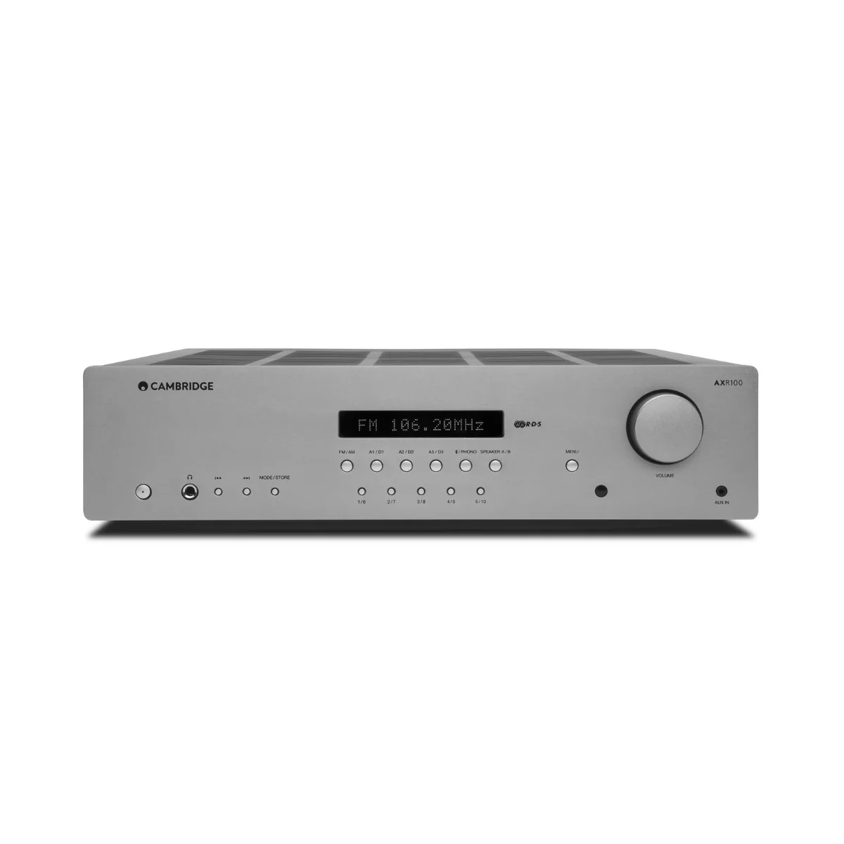 Cambridge OPEN BOX AXR100 - 100 Watt FM/AM Stereo Receiver - Lunar Grey - B Grade