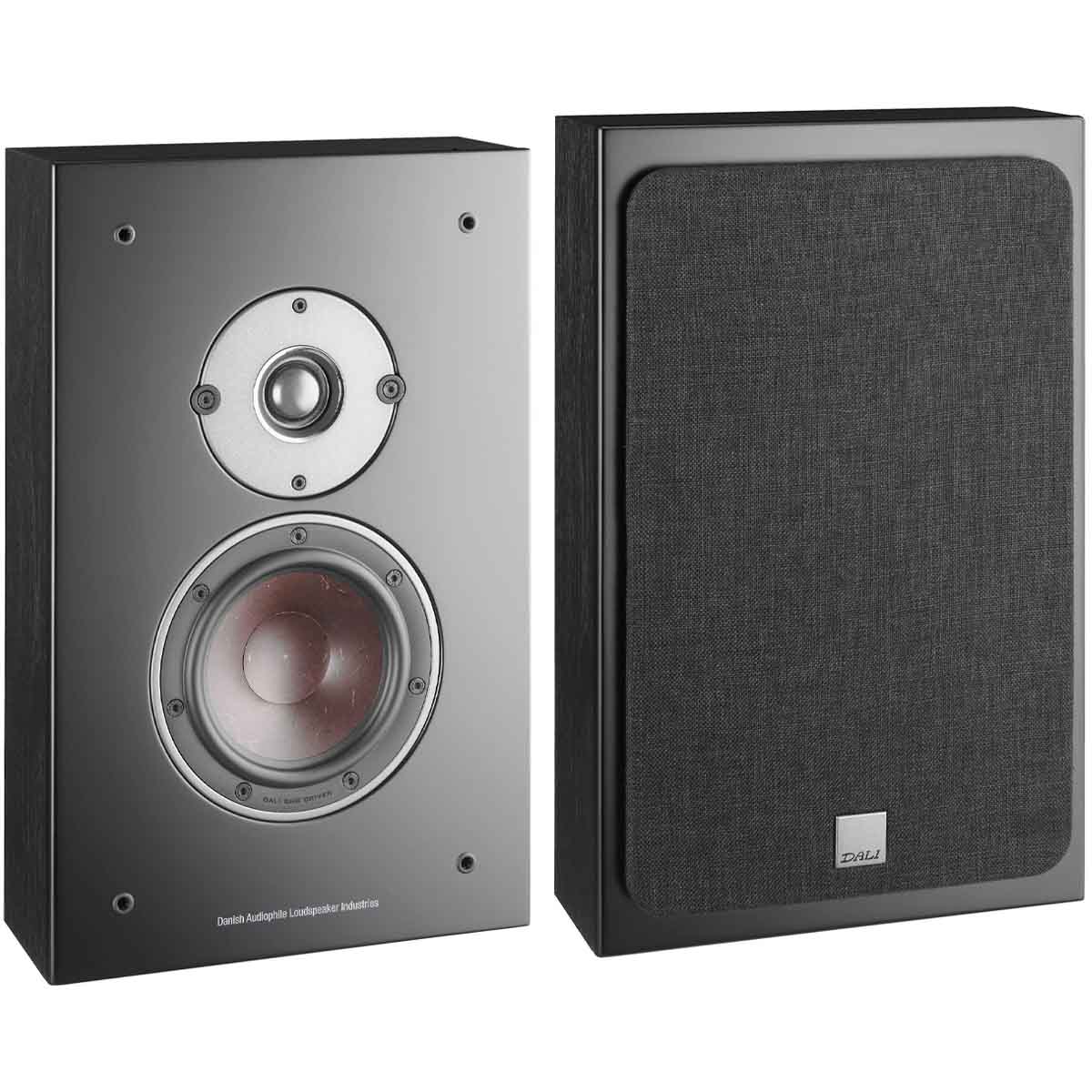 DALI OPEN BOX Oberon On-Wall Loudspeaker - Black Ash - Pair - A Grade