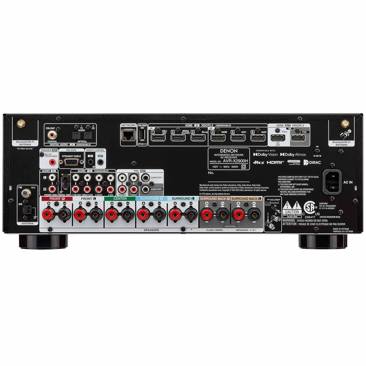 Denon AVR-X2900H 7.2-Channel AV Receiver - Image 5