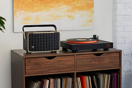 JBL OPEN BOX Spinner Bluetooth Turntable - Black and Gold - A Grade - Image 6
