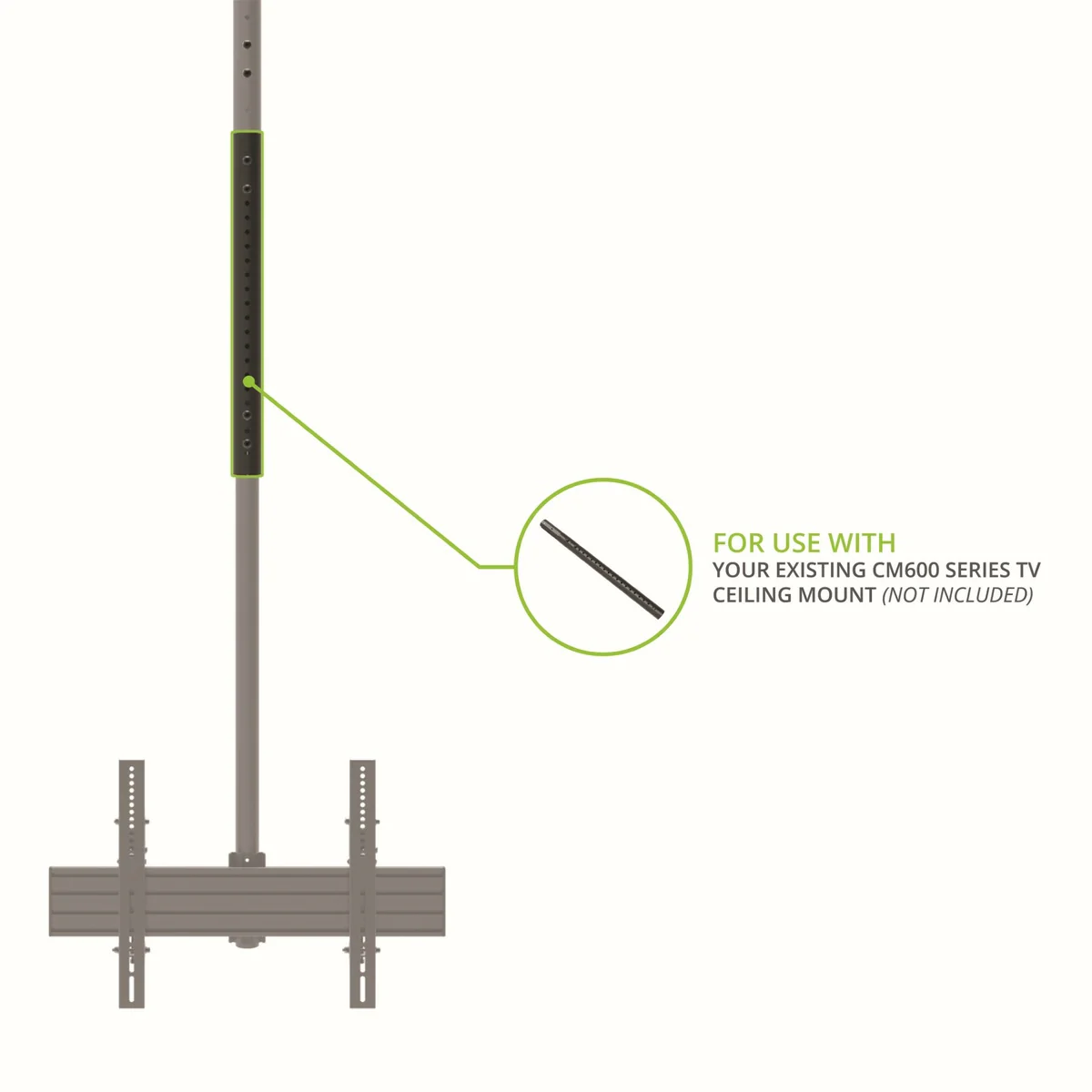 Kanto CM-EXT60 Extension for Indoor CM Series Hanging Ceiling TV Mounts, 60 cm - Image 7