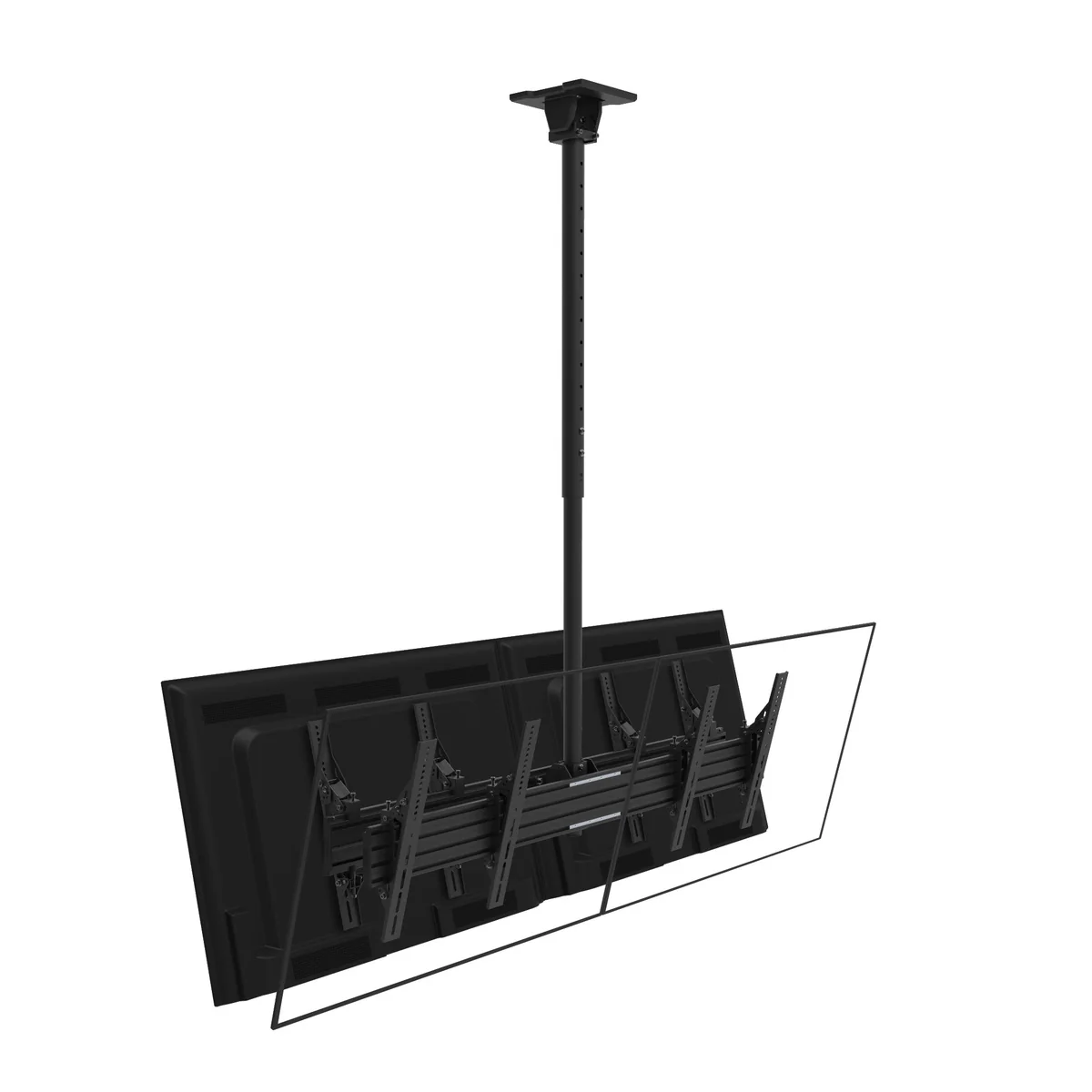 Kanto CM600B4B Back-to-Back Quad Screen TV Ceiling Mount for Four 40” to 45” TVs - Image 2