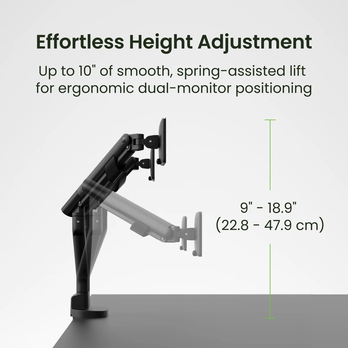 Kanto DM2 Dual Monitor Desktop Mount for 17” - 35” Displays - Image 10