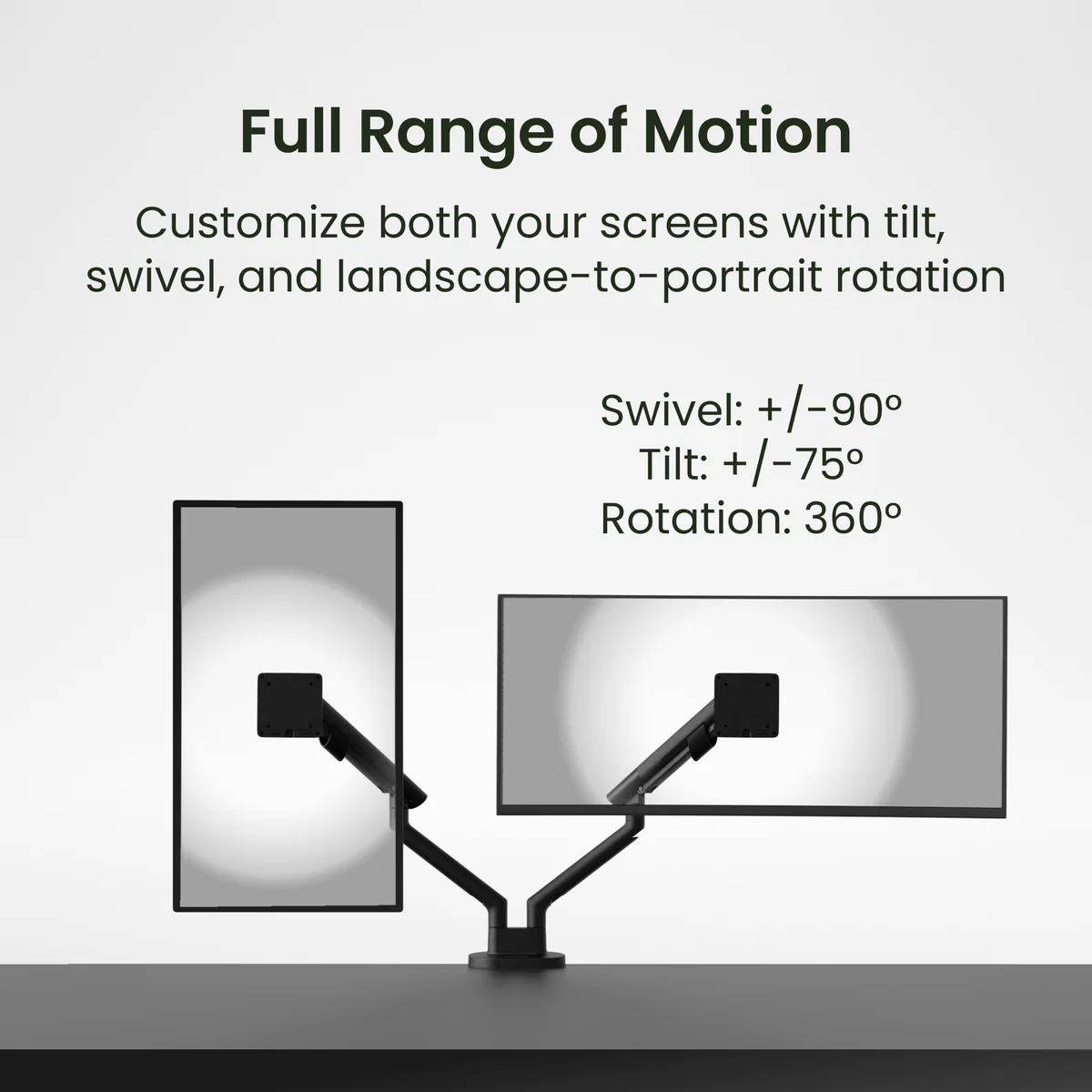 Kanto DM2 Dual Monitor Desktop Mount for 17” - 35” Displays - Image 29
