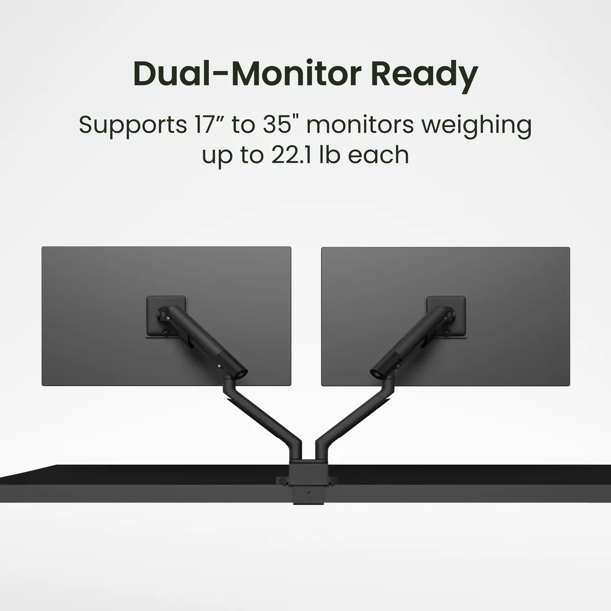 Kanto DM2 Dual Monitor Desktop Mount for 17” - 35” Displays - Image 8