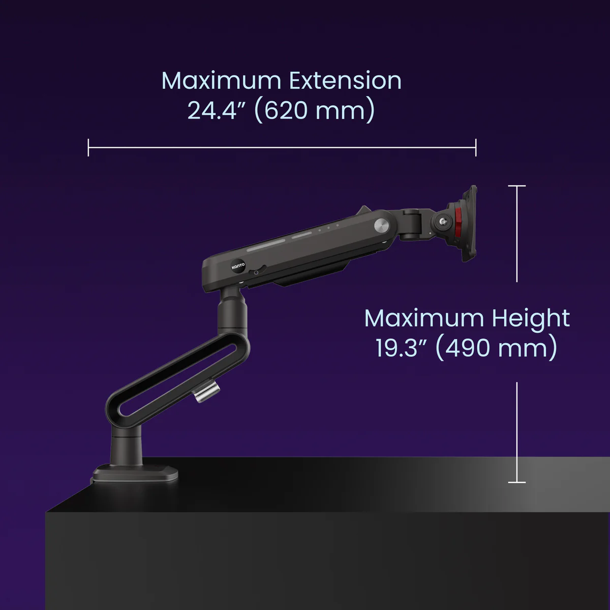 Kanto DMG Heavy-Duty Desktop Gaming Monitor Arm for 32” - 60” Screens - Image 4