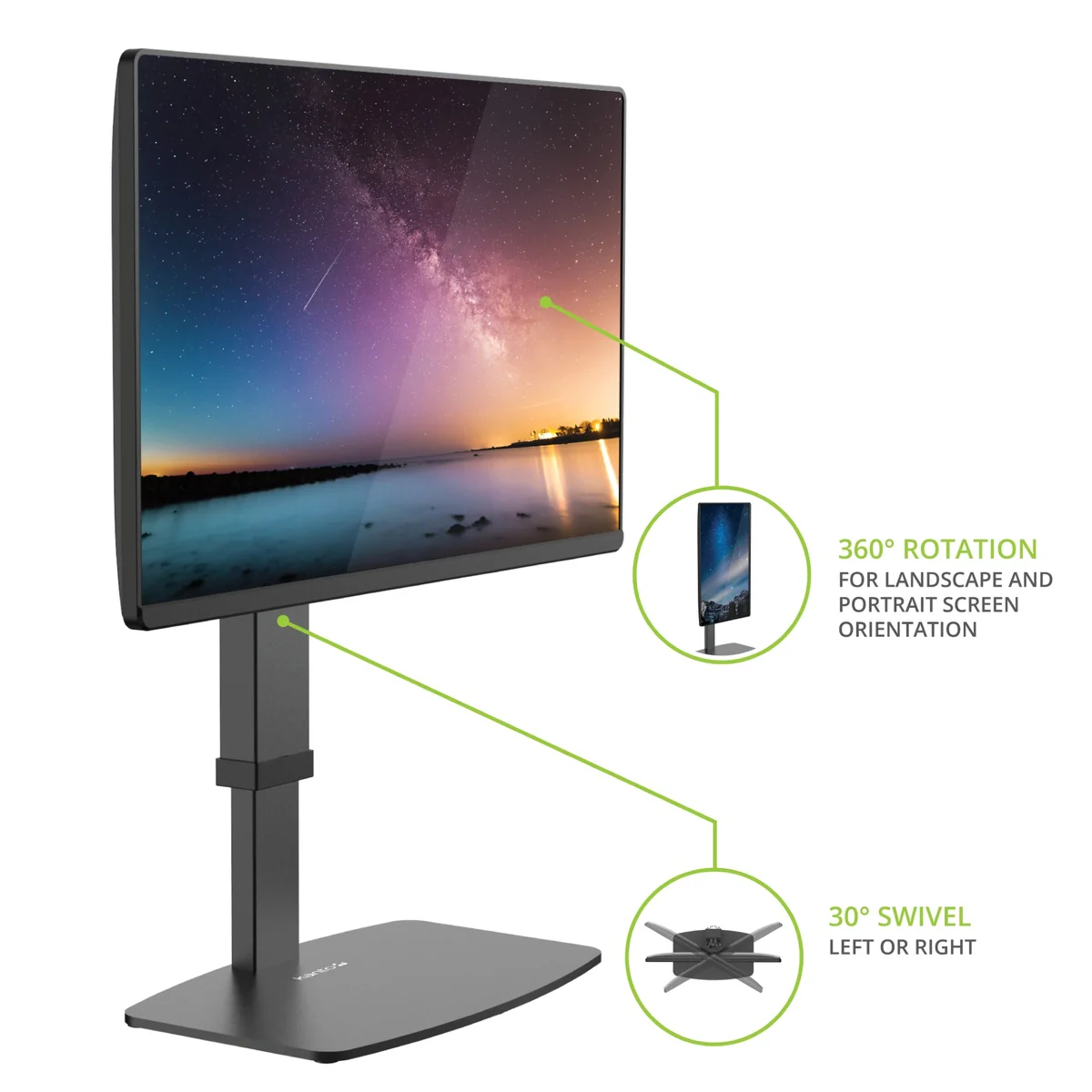 Kanto DTS1000 Universal Height Adjustable Desktop Monitor Stand for 17" - 32" Monitors - Image 14