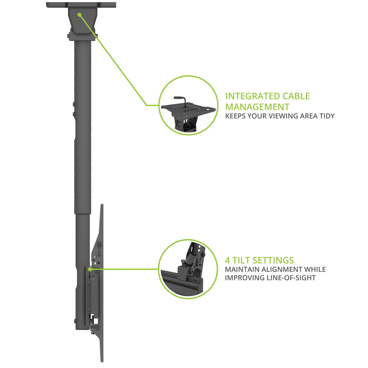 Kanto Menu Board Mount System with Tilting Arms for 40" - 60" TVs - Image 13