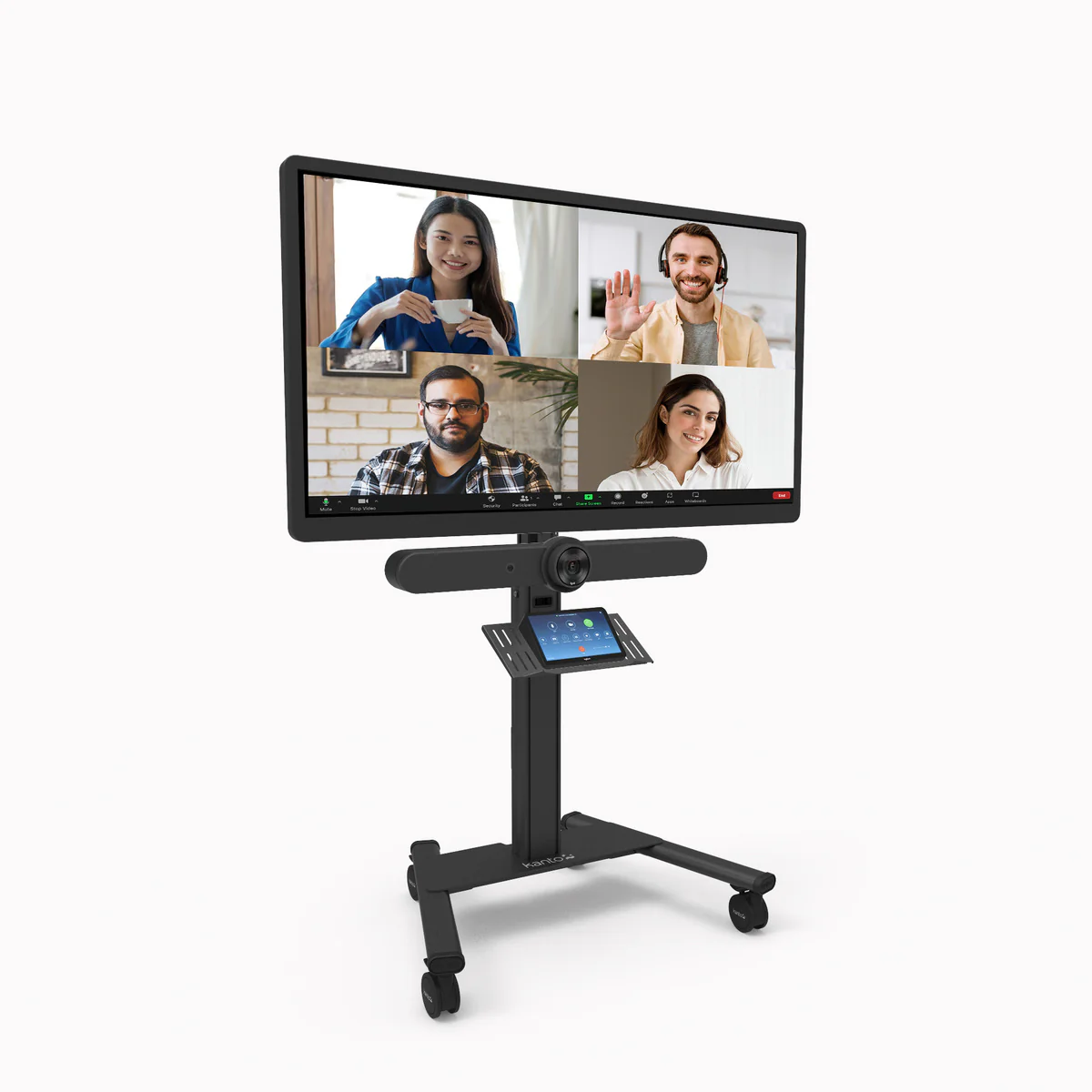 Kanto MPC77 Rolling TV Stand with Keyboard Tray for 37" - 77" TVs - Compatible with Logitech® Tap and Rally Bar Conferencing Device - Image 19