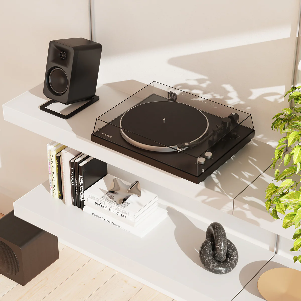 Kanto OBI3 Turntable with Bluetooth 5.3, Preamp, and Pitch Control - Image 4