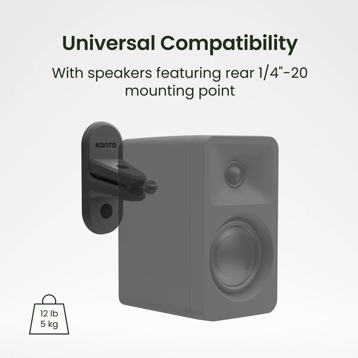 Kanto SPW3 Rear Mount Universal Speaker Wall Mount (Pair) - Image 8