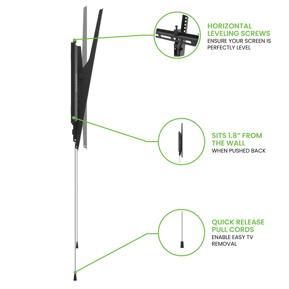 Kanto T300 Low Profile Tilting TV Mount for 40” - 100” TVs - Image 13