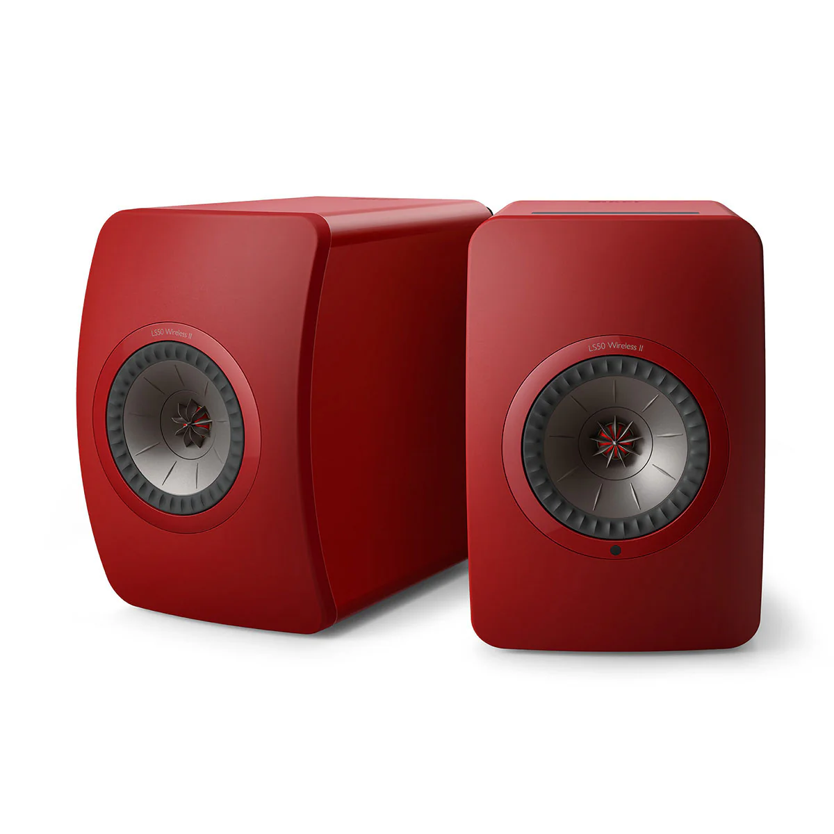 KEF OPEN BOX LS50 Wireless II High Resolution Music System - Crimson Red Special Edition - Pair - A Grade