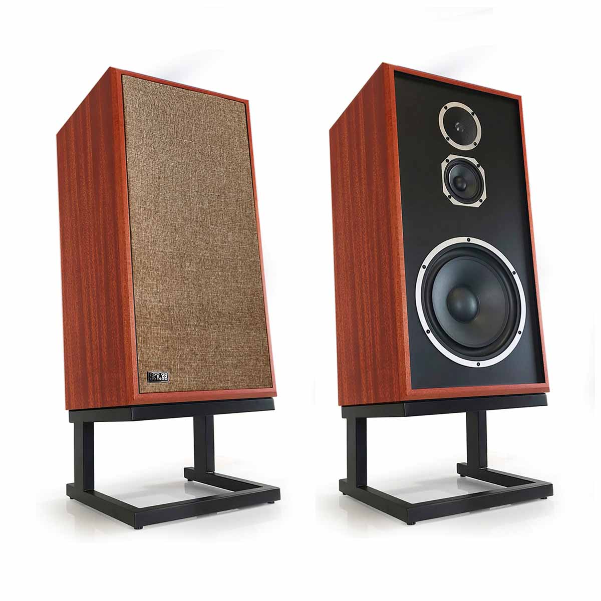 KLH OPEN BOX Model 5 Loudspeaker - West African Mahogany - PAIR - A Grade