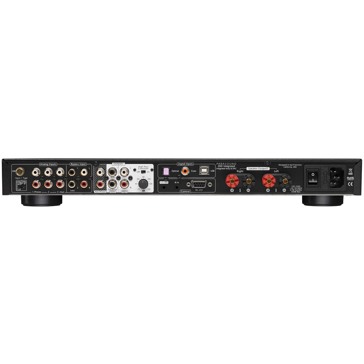 Parasound A200INT NewClassic 200 Integrated Integrated Amplifier & DAC - Image 3