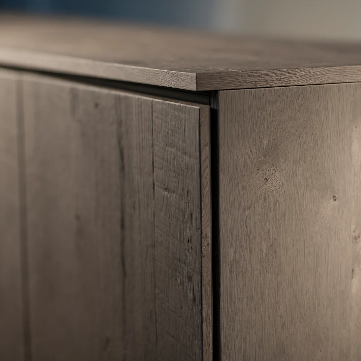 Salamander Designs Lancaster 221 Twin-Width AV Cabinet Corner - Barnboard Oak - Image 3