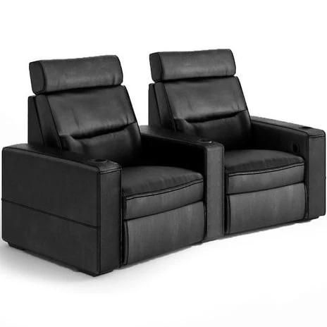 Salamander Designs TC3 Curved 2 Seat Combination Theater Chair - Black - Image 2