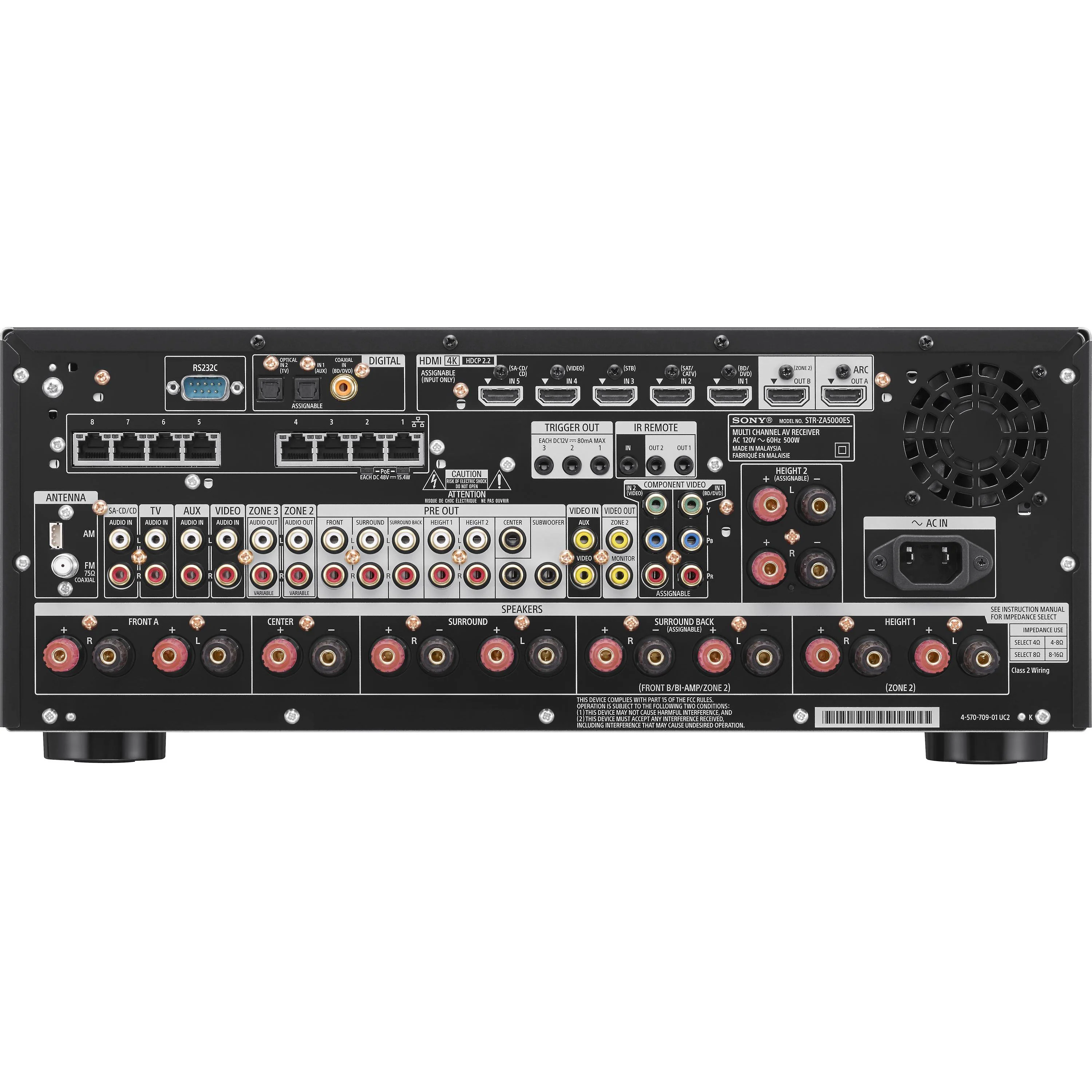 Sony STRZA5000ES STR-ZA5000ES 9.2 Channel Home Theater AV Receiver - Image 3