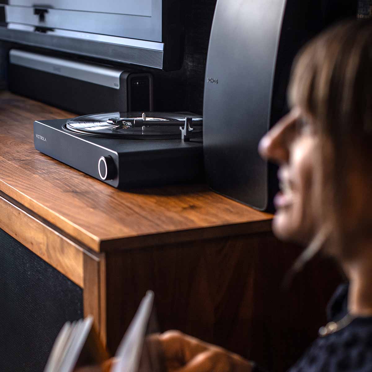 Victrola Stream Onyx Wi-Fi Streaming Turntable - Black - Image 12