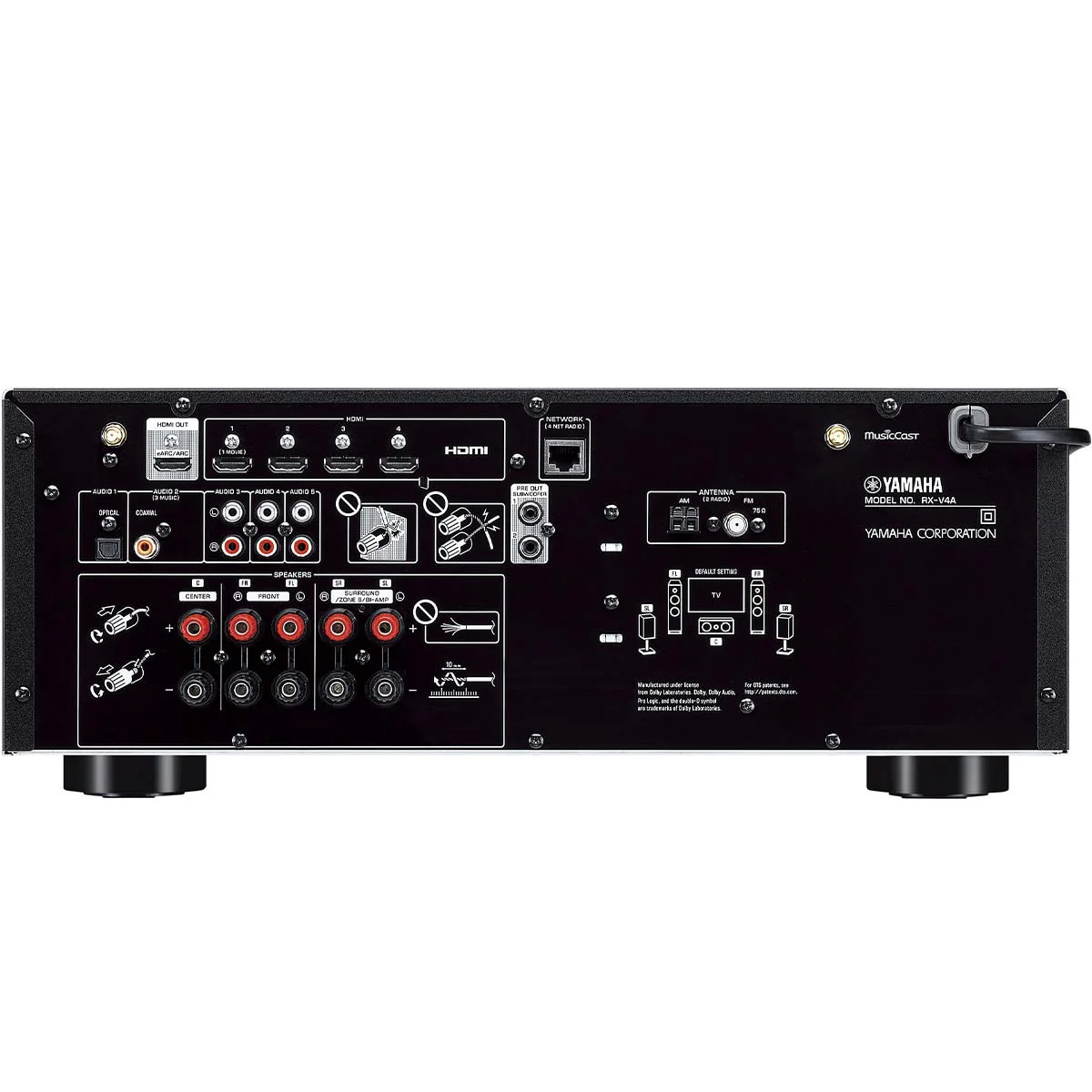 Yamaha OPEN BOX RX-V4A 5.2-Channel AV Receiver - A Grade - Image 2